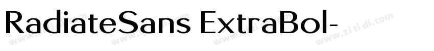 RadiateSans ExtraBol字体转换